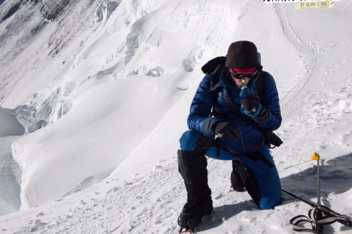 Kilian Jornet reaches the summit of Everest